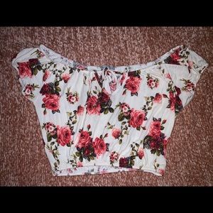 off the shoulder crop top